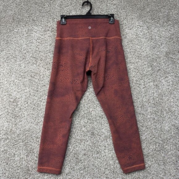 Lululemon Wunder Train High Rise Crop Leggings Women's 10 Lot Of 2 Crackle Glaze - Picture 15 of 16